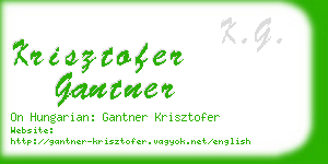 krisztofer gantner business card